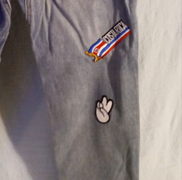 Really Cute Embroidered Patches On Denim Joggers with Drawstring - Picture 13 of 13